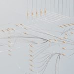 Elegant 3D visualization of neural networks showcasing abstract connections in a digital space.